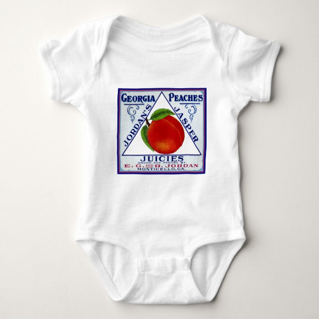 Monticello Georgia Peaches Baby Bodysuit (Front)