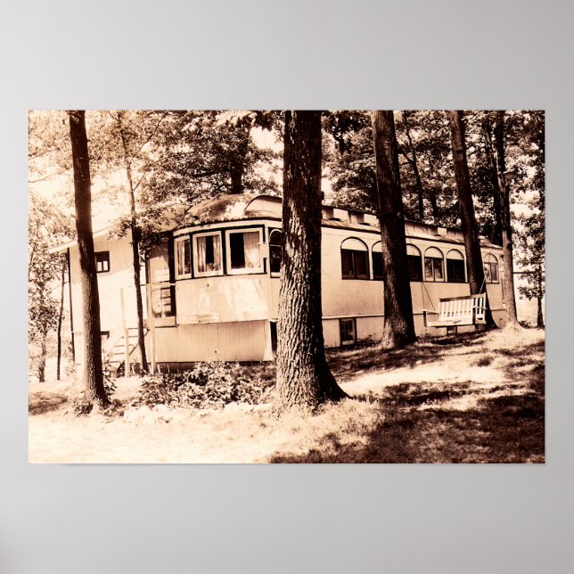 Monticello Indiana Vintage Shafer Lake Poster (Front)