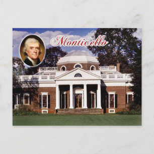 Monticello, Jefferson's Home, Virginia Postcard