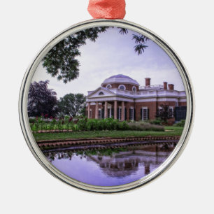 Monticello Reflection Metal Ornament