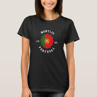 MONTIJO Portugal Flag Badge Vintage T-Shirt