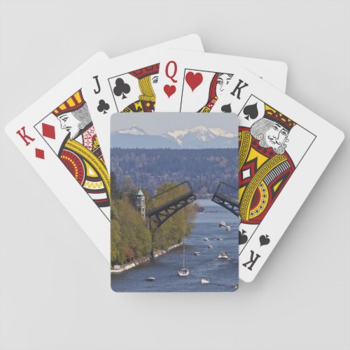 Montlake Bridge and Cascade Mountains Poker Cards