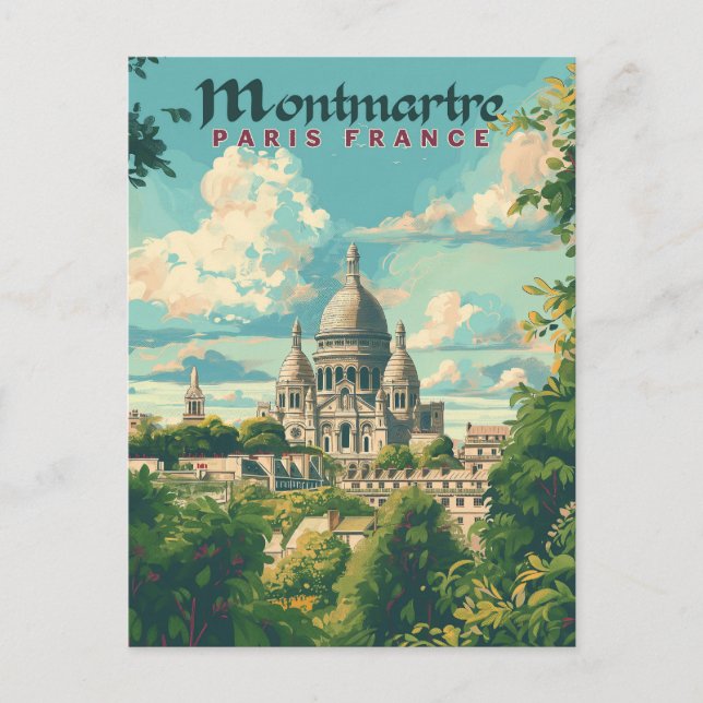 Montmartre - Paris, France Postcard (Front)