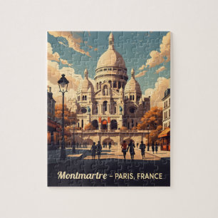 Montmartre Paris with scare Coeur basilica Jigsaw Puzzle