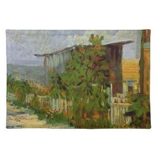 Montmartre Path and Sunflowers by Vincent van Gogh Cloth Placemat