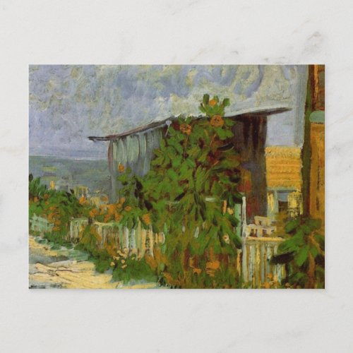 Montmartre Path and Sunflowers by Vincent van Gogh Postcard