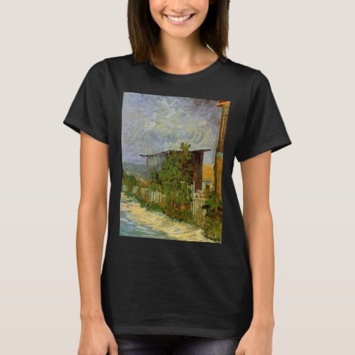 Montmartre Path and Sunflowers by Vincent van Gogh T_Shirt