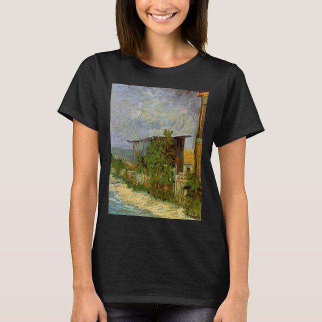 Montmartre Path and Sunflowers by Vincent van Gogh T-Shirt (Front)