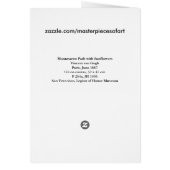 Montmartre Path with Sunflowers Van Gogh Fine Art (Back)