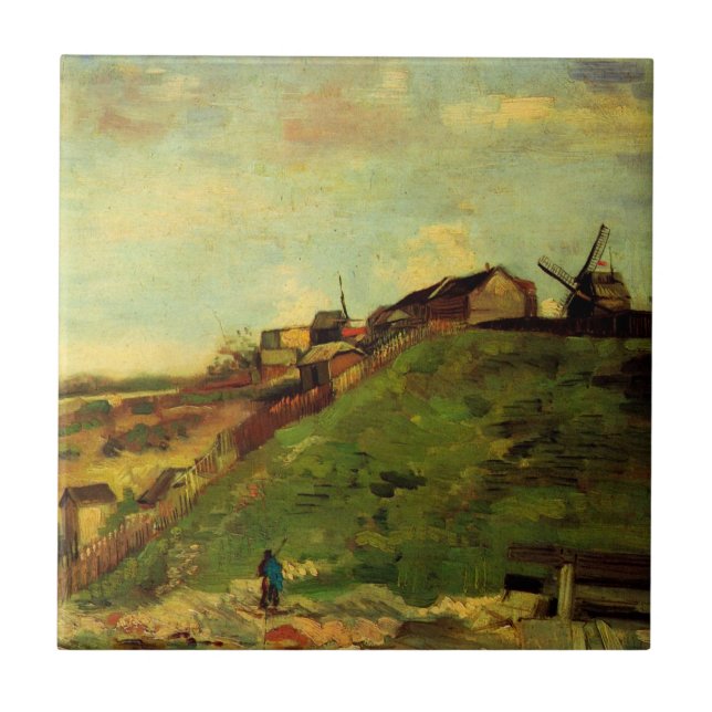 Montmartre: Quarry, the Mills by Vincent van Gogh Ceramic Tile (Front)