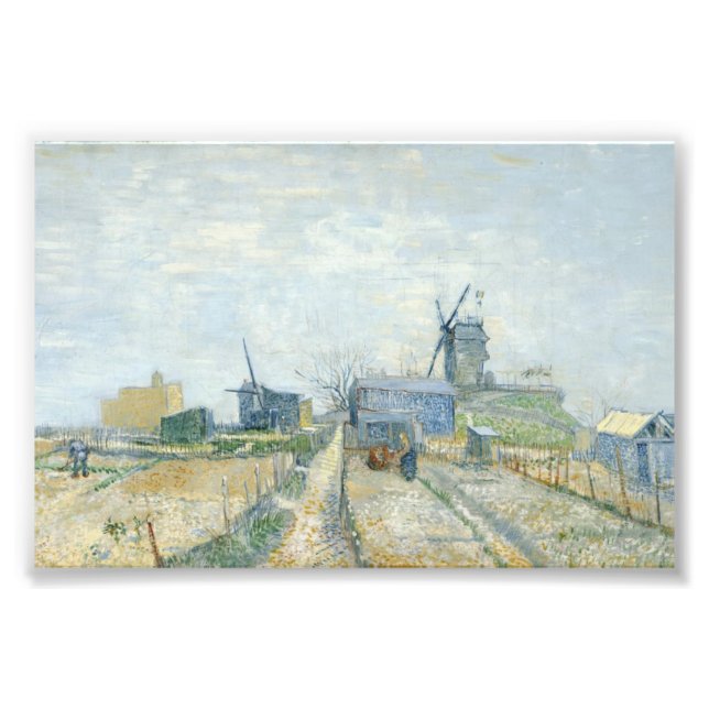 Montmartre: windmills and allotments photo print (Front)