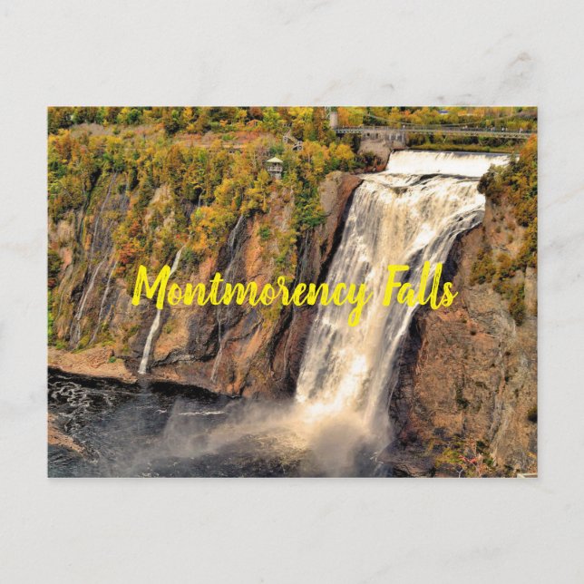 Montmorency Falls Canada stylized Postcard (Front)