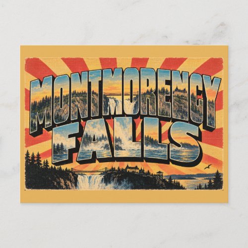 Montmorency Falls QC Higher Than Niagara Art Postcard