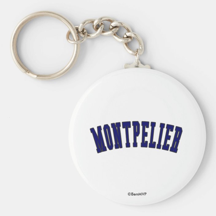 Montpelier in Vermont state flag color Keychain
