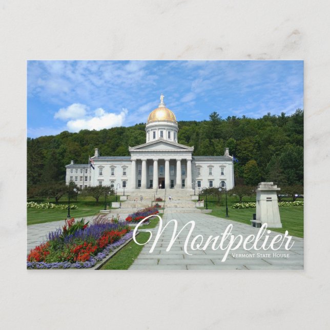 Montpelier Vermont State House Postcard (Front)