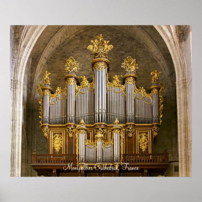 Montpellier Cathedral organ poster (Front)