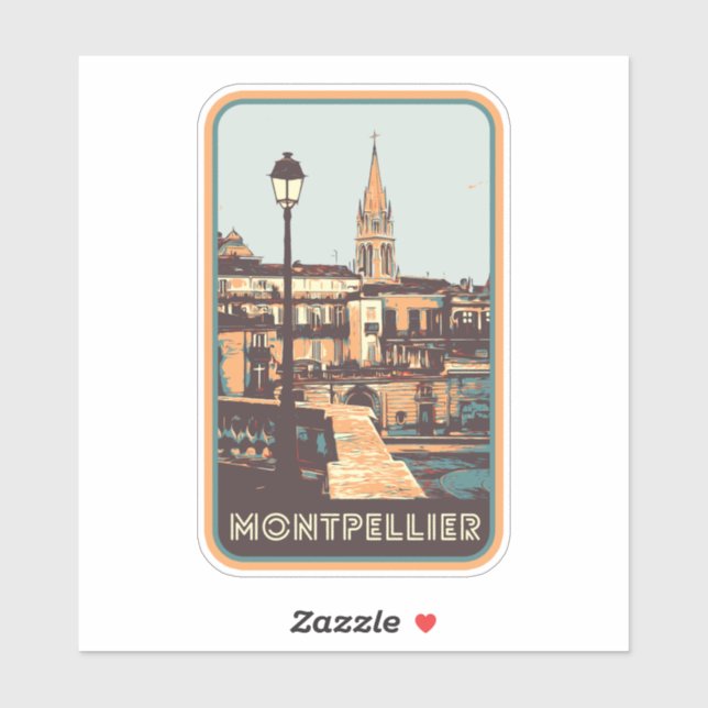 Montpellier city France is my proud hometown Sticker (Sheet)
