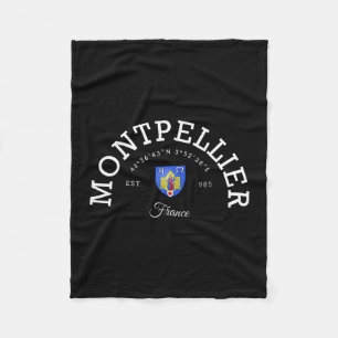 Montpellier France Vacation France Souvenir Travel Fleece Blanket