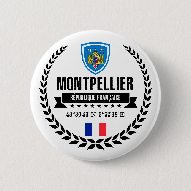 Montpellier Pinback Button (Front)