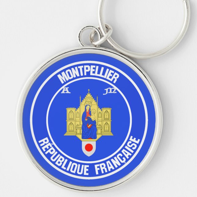 Montpellier Round Emblem Keychain (Front)