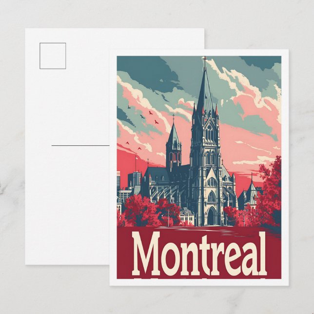 Montreal Canada Art vintage Travel Postcard (Front/Back)