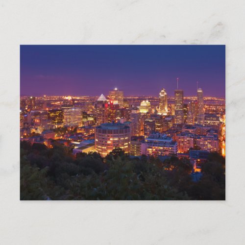 Montreal Canada City Skyline Belvedere Kondiaronk Postcard