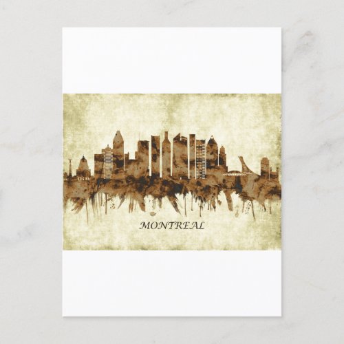 Montreal Canada Cityscape Holiday Postcard