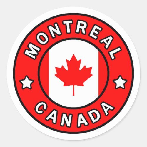 Montreal Canada Classic Round Sticker