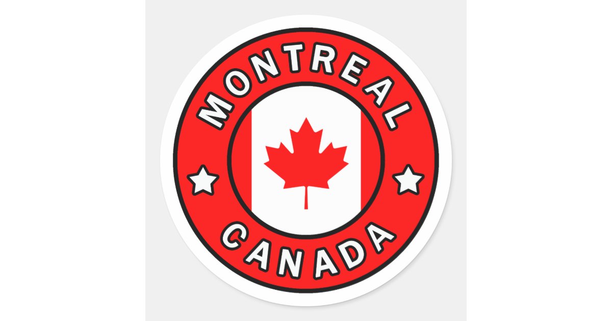 Montreal Canada Classic Round Sticker Zazzle