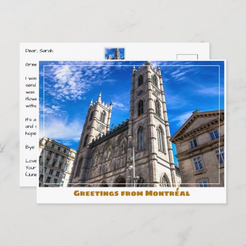 Montral Canada Notre Dame Cathedral Modern Postcard