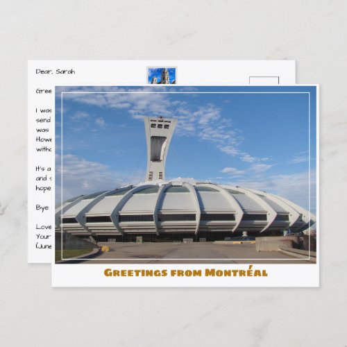 Montral Canada Olympic Stadium Modern Postcard