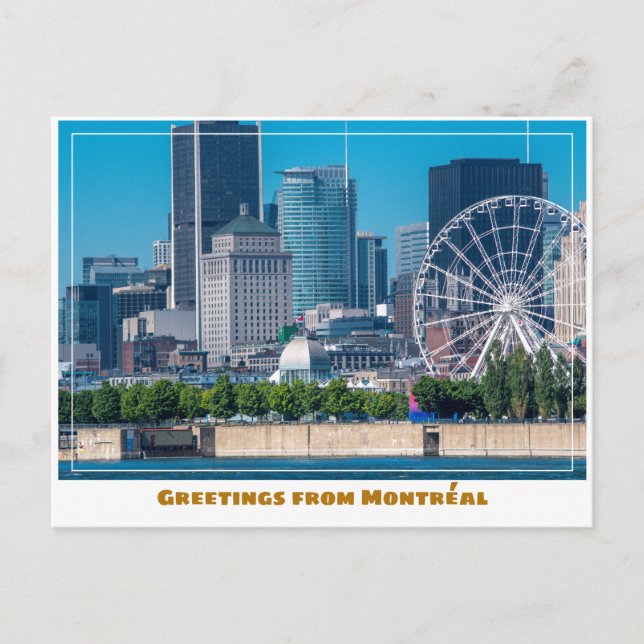 Montréal Canada Port & Skyline Modern Postcard (Front)