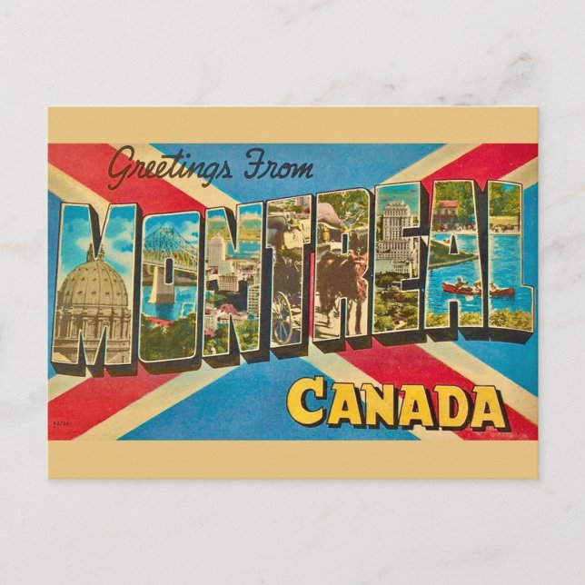 Montreal Canada Retro Postcard (Front)