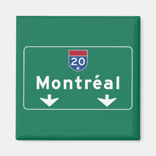 Montreal, Canada Road Sign Magnet
