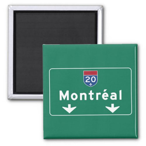 Montreal Canada Road Sign Magnet