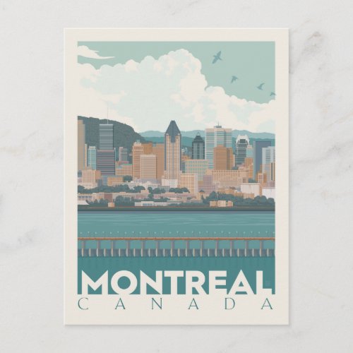 Montreal Canada  Skyline Postcard