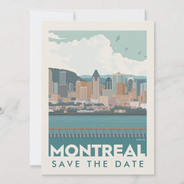 Montreal, Canada | Skyline | Save the Date (Front)