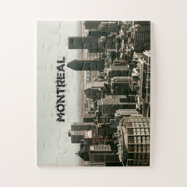 Montreal Canada Skyline with its Name Jigsaw Puzzle (Vertical)