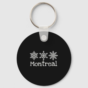 Montreal canada snowflakes snow winter skiing skie keychain