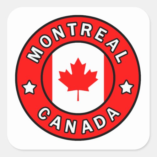 Montreal Canada Square Sticker
