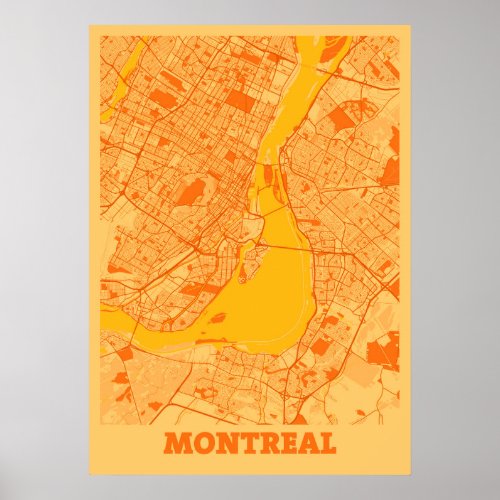 Montreal _ Canada Sunset City Map Poster