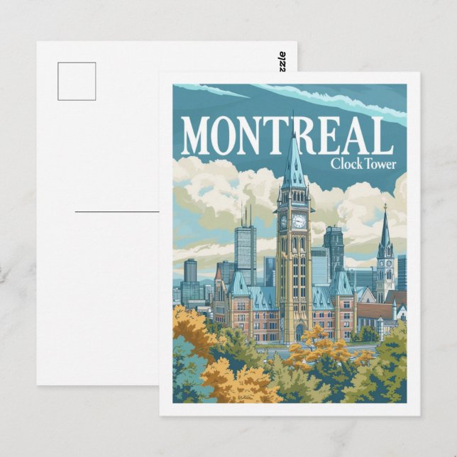 Montreal Canada Vintage Famous Travel Place Postcard (Front/Back)