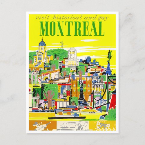 Montreal Canada vintage travel postcard