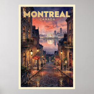 Montreal Canada Vintage Travel Poster