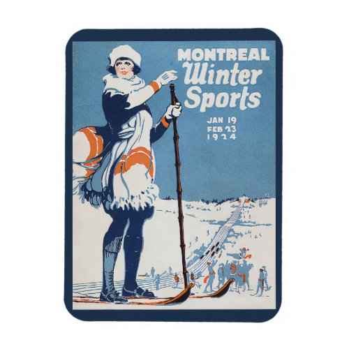Montreal Canada Vintage Travel Poster Magnet
