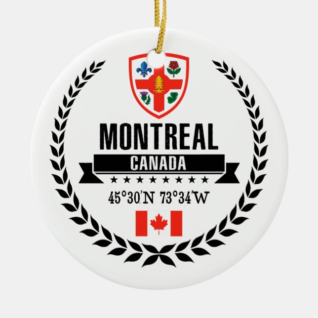 Montreal Ceramic Ornament (Front)