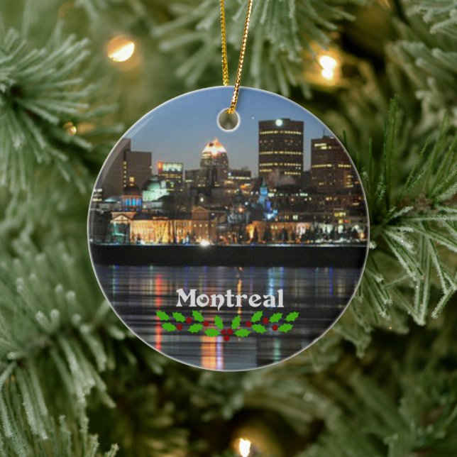 Montreal Christmas Ceramic Ornament (Tree)