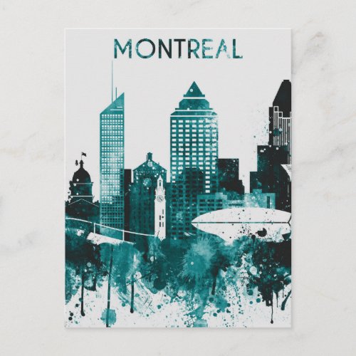 Montreal City Skyline Postcard