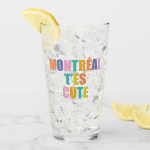 Montreal city typography modern colorful glass