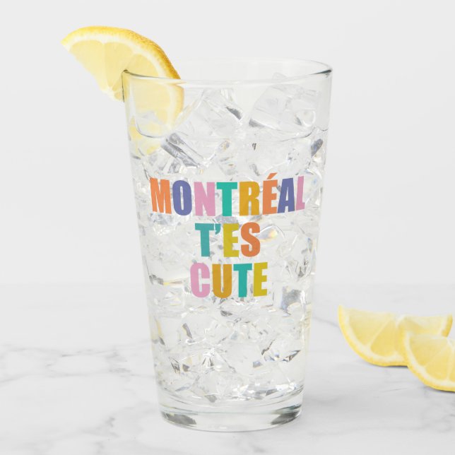 Montreal city typography modern colorful  glass (Front Ice)